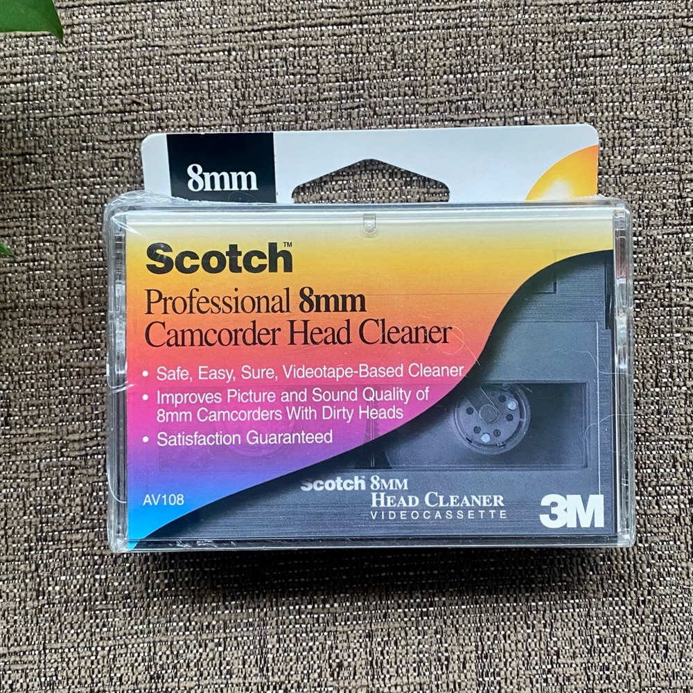 Scotch 3M Professional 8mm Camcorder Head Cleaner AV108 - sealed